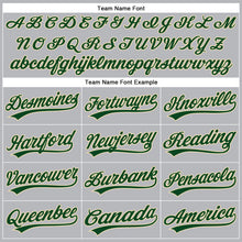 Load image into Gallery viewer, Custom Gray Green Pinstripe City Cream Authentic Baseball Jersey
