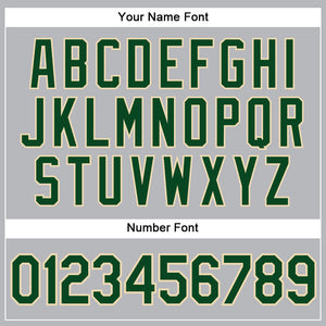 Custom Gray Green Pinstripe City Cream Authentic Baseball Jersey