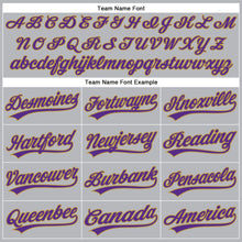 Charger l&#39;image dans la galerie, Custom Gray Purple Pinstripe Old Gold Authentic Baseball Jersey
