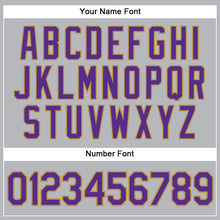 Charger l&#39;image dans la galerie, Custom Gray Purple Pinstripe Old Gold Authentic Baseball Jersey
