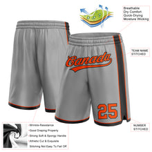 Laden Sie das Bild in den Galerie-Viewer, Custom Gray Orange-Black Authentic Basketball Shorts
