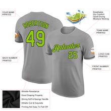 Загрузить изображение в средство просмотра галереи, Custom Gray Neon Green-Black Performance T-Shirt
