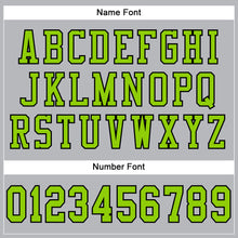 Load image into Gallery viewer, Custom Gray Neon Green-Black Mesh Authentic Football Jersey
