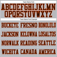 Charger l&#39;image dans la galerie, Custom Gray Brown-Orange Mesh Authentic Football Jersey
