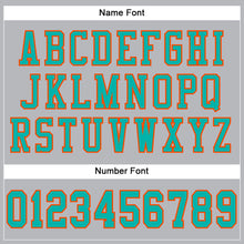 Загрузить изображение в средство просмотра галереи, Custom Gray Aqua-Orange Mesh Authentic Football Jersey
