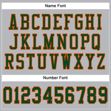 Загрузить изображение в средство просмотра галереи, Custom Gray Green-Orange Mesh Authentic Football Jersey
