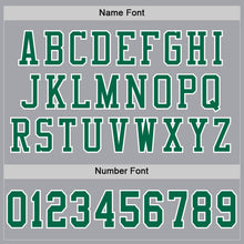 Load image into Gallery viewer, Custom Gray Kelly Green-White Mesh Authentic Football Jersey
