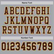 Загрузить изображение в средство просмотра галереи, Custom Gray Brown-Gold Mesh Authentic Football Jersey
