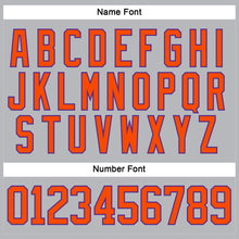 Load image into Gallery viewer, Custom Gray Orange-Purple Hockey Lace Neck Jersey
