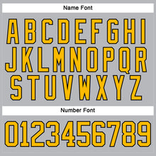 Загрузить изображение в средство просмотра галереи, Custom Gray Gold-Black Hockey Lace Neck Jersey
