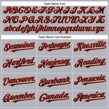 Charger l&#39;image dans la galerie, Custom Gray Navy-Orange Authentic Baseball Jersey

