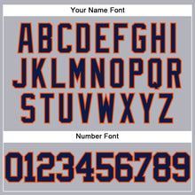Charger l&#39;image dans la galerie, Custom Gray Navy-Orange Authentic Baseball Jersey
