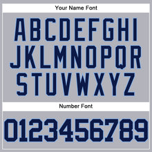 Charger l&#39;image dans la galerie, Custom Gray Navy-Light Blue Authentic Baseball Jersey
