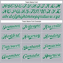 Laden Sie das Bild in den Galerie-Viewer, Custom Gray Kelly Green-White Authentic Baseball Jersey
