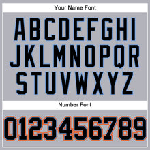 Laden Sie das Bild in den Galerie-Viewer, Custom Gray Black Powder Blue-Orange Authentic Baseball Jersey
