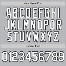Load image into Gallery viewer, Custom Gray White-Black Authentic Throwback Baseball Jersey
