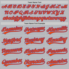Load image into Gallery viewer, Custom Gray Purple-Orange Authentic Throwback Baseball Jersey
