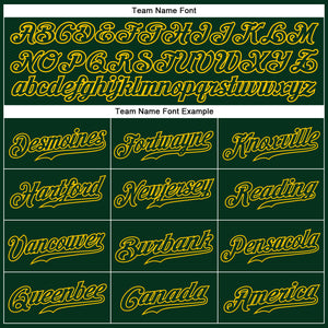 Custom Green Green-Gold Authentic Baseball Jersey