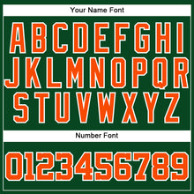 Load image into Gallery viewer, Custom Green Orange-White Authentic Baseball Jersey
