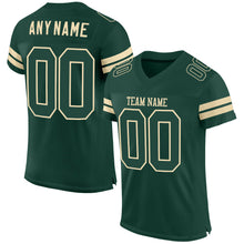 Load image into Gallery viewer, Custom Green Green-Cream Mesh Authentic Football Jersey
