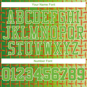 Custom Green Neon Green-White 3D Pattern Design Authentic Baseball Jersey