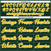 Load image into Gallery viewer, Custom Green Gold-White Authentic Baseball Jersey
