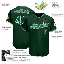Laden Sie das Bild in den Galerie-Viewer, Custom Green Kelly Green-White Authentic Baseball Jersey
