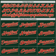 Load image into Gallery viewer, Custom Green Red-Cream Authentic Baseball Jersey
