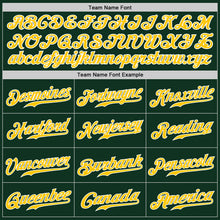 Laden Sie das Bild in den Galerie-Viewer, Custom Green Gold-White Authentic Baseball Jersey
