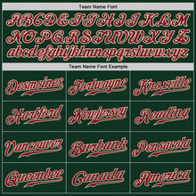 Load image into Gallery viewer, Custom Green Crimson-City Cream Authentic Baseball Jersey
