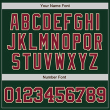 Load image into Gallery viewer, Custom Green Crimson-City Cream Authentic Baseball Jersey
