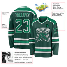 Laden Sie das Bild in den Galerie-Viewer, Custom Green Kelly Green-White Hockey Jersey
