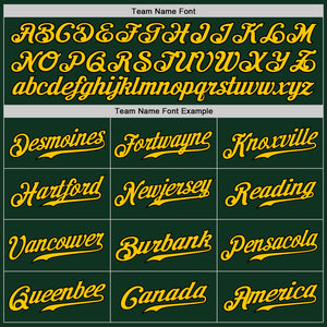 Custom Green Gold-Black Authentic Baseball Jersey
