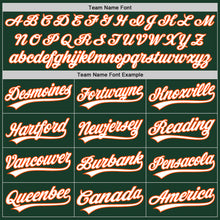 Load image into Gallery viewer, Custom Green White-Orange Authentic Baseball Jersey
