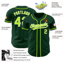 Load image into Gallery viewer, Custom Green Neon Green-White Authentic Baseball Jersey
