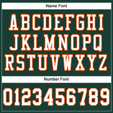 Load image into Gallery viewer, Custom Green White-Orange Mesh Authentic Football Jersey
