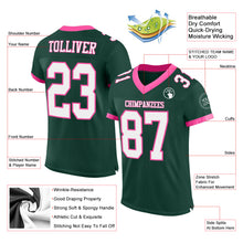 Load image into Gallery viewer, Custom Green White-Pink Mesh Authentic Football Jersey
