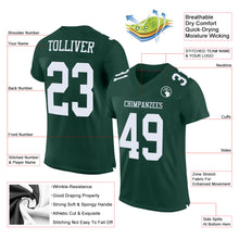 Load image into Gallery viewer, Custom Green White Mesh Authentic Football Jersey
