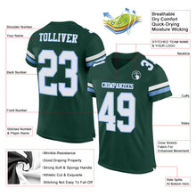 Load image into Gallery viewer, Custom Green White-Light Blue Mesh Authentic Football Jersey
