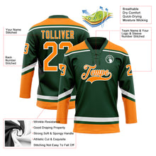 Laden Sie das Bild in den Galerie-Viewer, Custom Green Bay Orange-White Hockey Lace Neck Jersey
