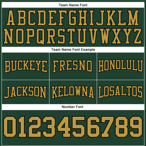 Custom Stitched Green Old Gold-Black Football Pullover Sweatshirt Hoodie