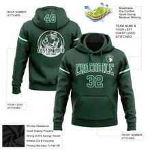 Load image into Gallery viewer, Custom Stitched Green Kelly Green-White Football Pullover Sweatshirt Hoodie
