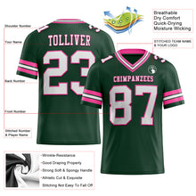Laden Sie das Bild in den Galerie-Viewer, Custom Green White-Pink Mesh Authentic Football Jersey
