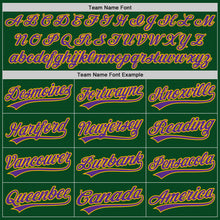 Laden Sie das Bild in den Galerie-Viewer, Custom Green Purple-Gold Authentic Throwback Baseball Jersey
