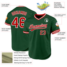 Laden Sie das Bild in den Galerie-Viewer, Custom Green Red-White Authentic Throwback Baseball Jersey
