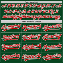 Load image into Gallery viewer, Custom Green Red-White Authentic Throwback Baseball Jersey
