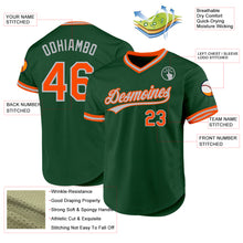 Laden Sie das Bild in den Galerie-Viewer, Custom Green Orange-Gray Authentic Throwback Baseball Jersey
