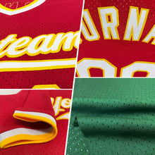 Charger l&#39;image dans la galerie, Custom Green Red-Cream Authentic Throwback Baseball Jersey
