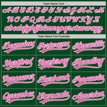Load image into Gallery viewer, Custom Green Pink-White Authentic Throwback Baseball Jersey
