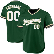 Laden Sie das Bild in den Galerie-Viewer, Custom Green White-Cream Authentic Throwback Baseball Jersey
